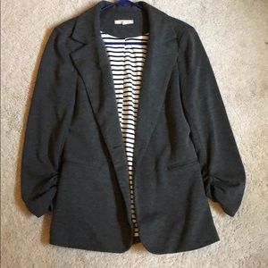 Grey Knit Blazer